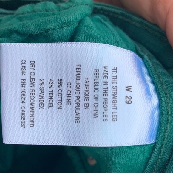 Saks Fifth Avenue Green Straight leg Jeans 29 - Picture 9 of 15